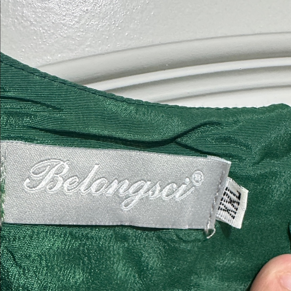 Belongsci Green Mini Dress